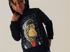 Name It sort sweatshirt med hætte og Bored of Directors print